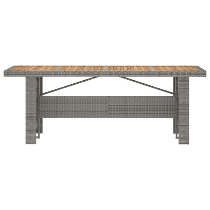 9 Piece Outdoor Dining Set With Cushions Poly Rattan Grey