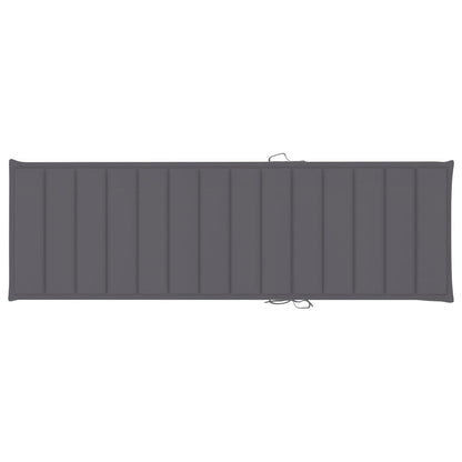 Sun Lounger With Cushion Solid Acacia Wood And Stainless Steel