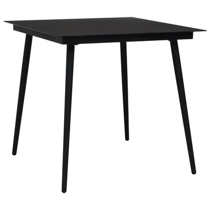 3 Piece Outdoor Dining Set Pvc Rattan Black