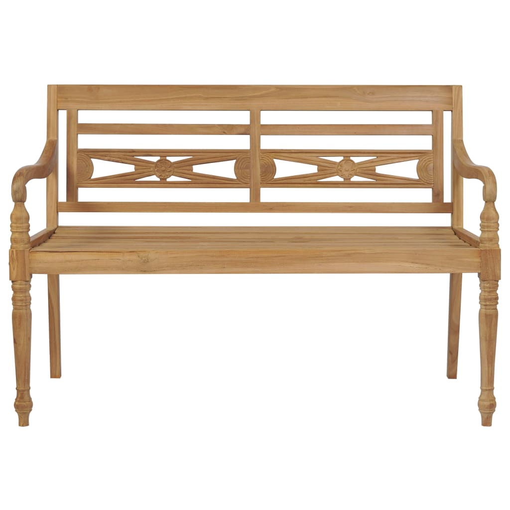 Batavia Bench With Cushion Solid Teak Wood