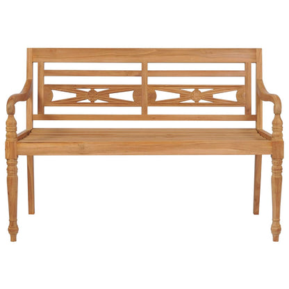Batavia Bench With Cushion Solid Teak Wood