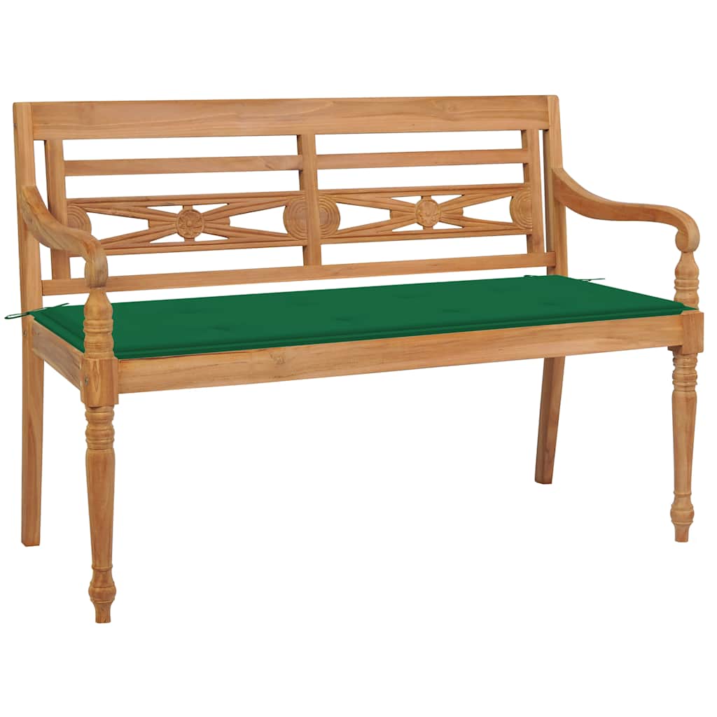 Batavia Bench With Cushion Solid Teak Wood