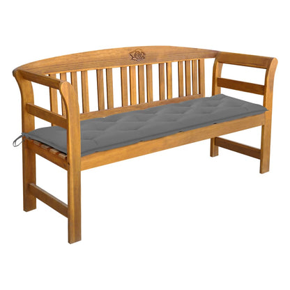Garden Bench With Cushion Solid Acacia Wood