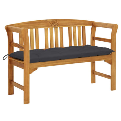 Garden Bench With Cushion Solid Acacia Wood
