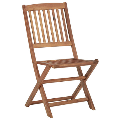 Folding Garden Chairs 4 Pcs With Cushions Solid Wood Acacia