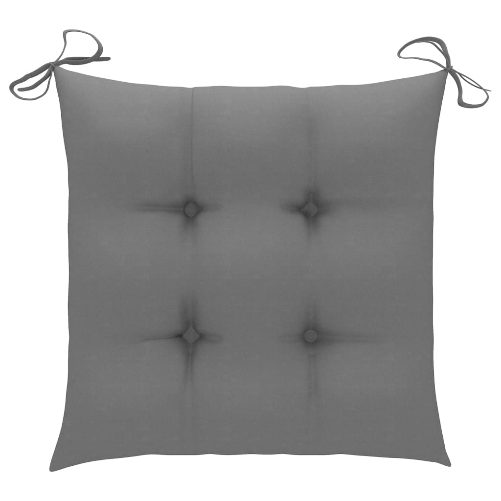 Folding Garden Chairs 4 Pcs With Cushions Solid Wood Acacia