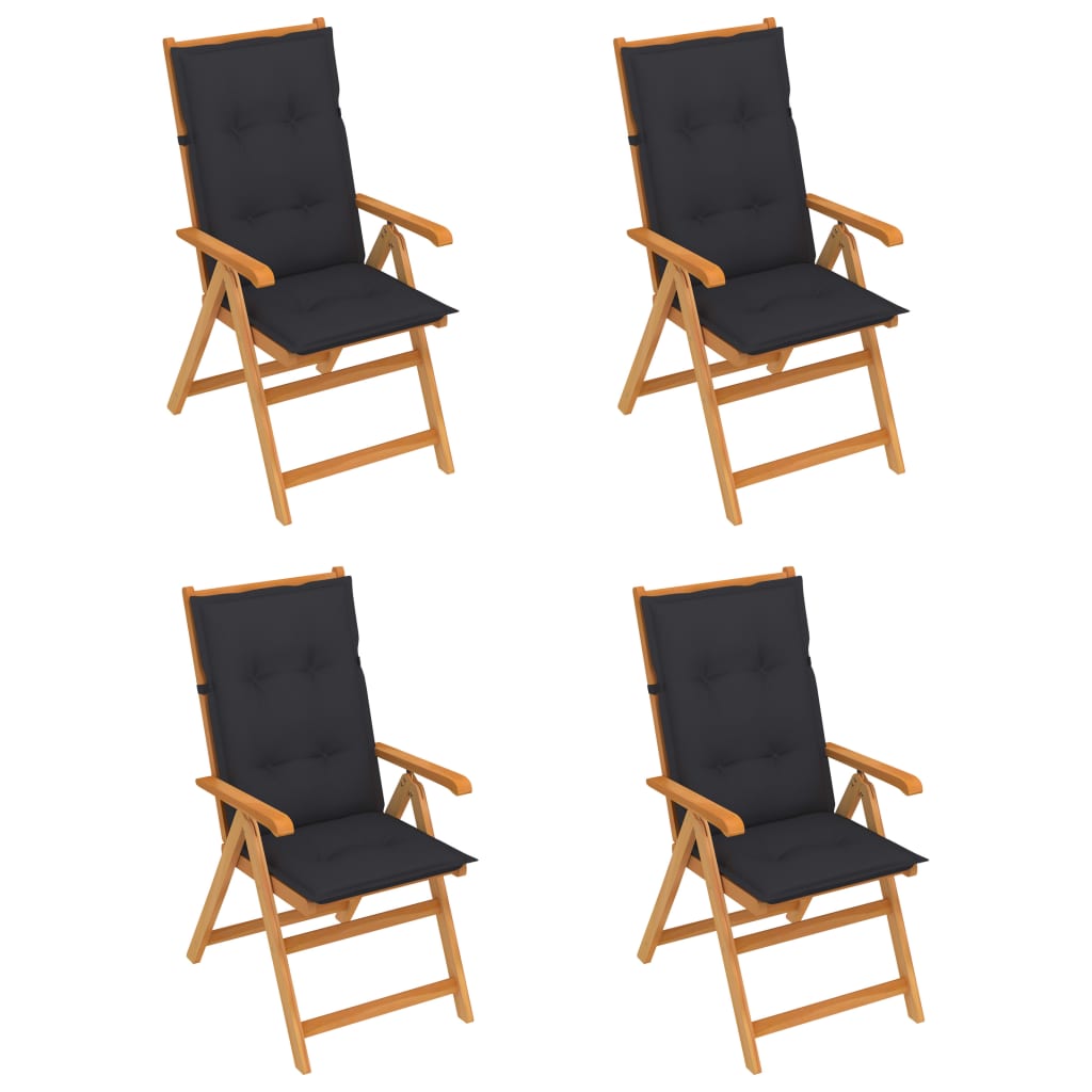 Garden Chairs 6 Pcs With Cushions Solid Teak Wood