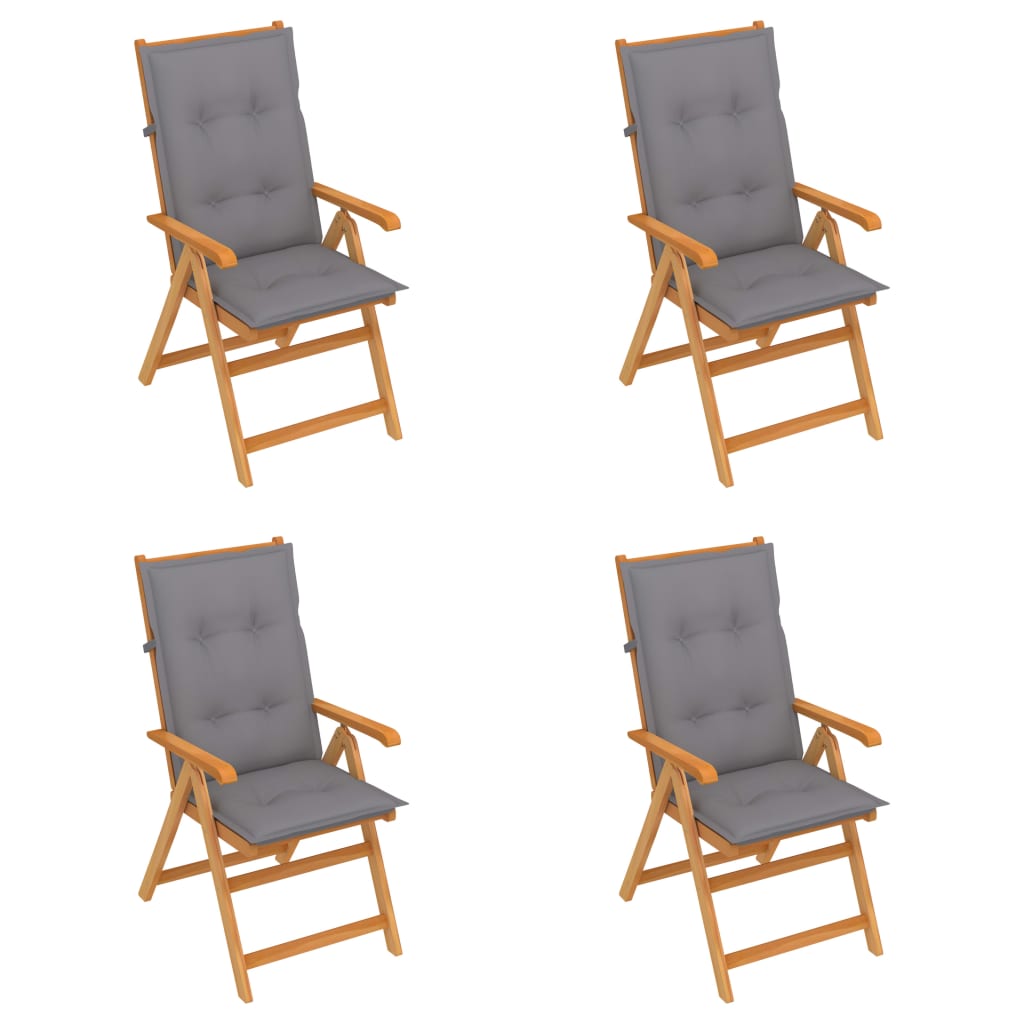 Garden Chairs 6 Pcs With Cushions Solid Teak Wood