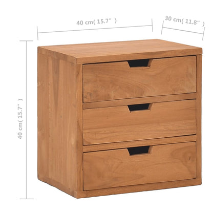 Bedside Cabinet 40X30X40 Cm Solid Teak Wood