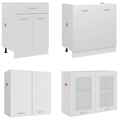 4 Piece Kitchen Cabinet Set Lyon Engineered Wood