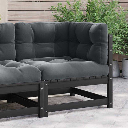 3 Piece Garden Lounge Set With Cushions Solid Pinewood