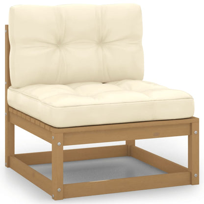 3 Piece Garden Lounge Set With Cushions Solid Pinewood