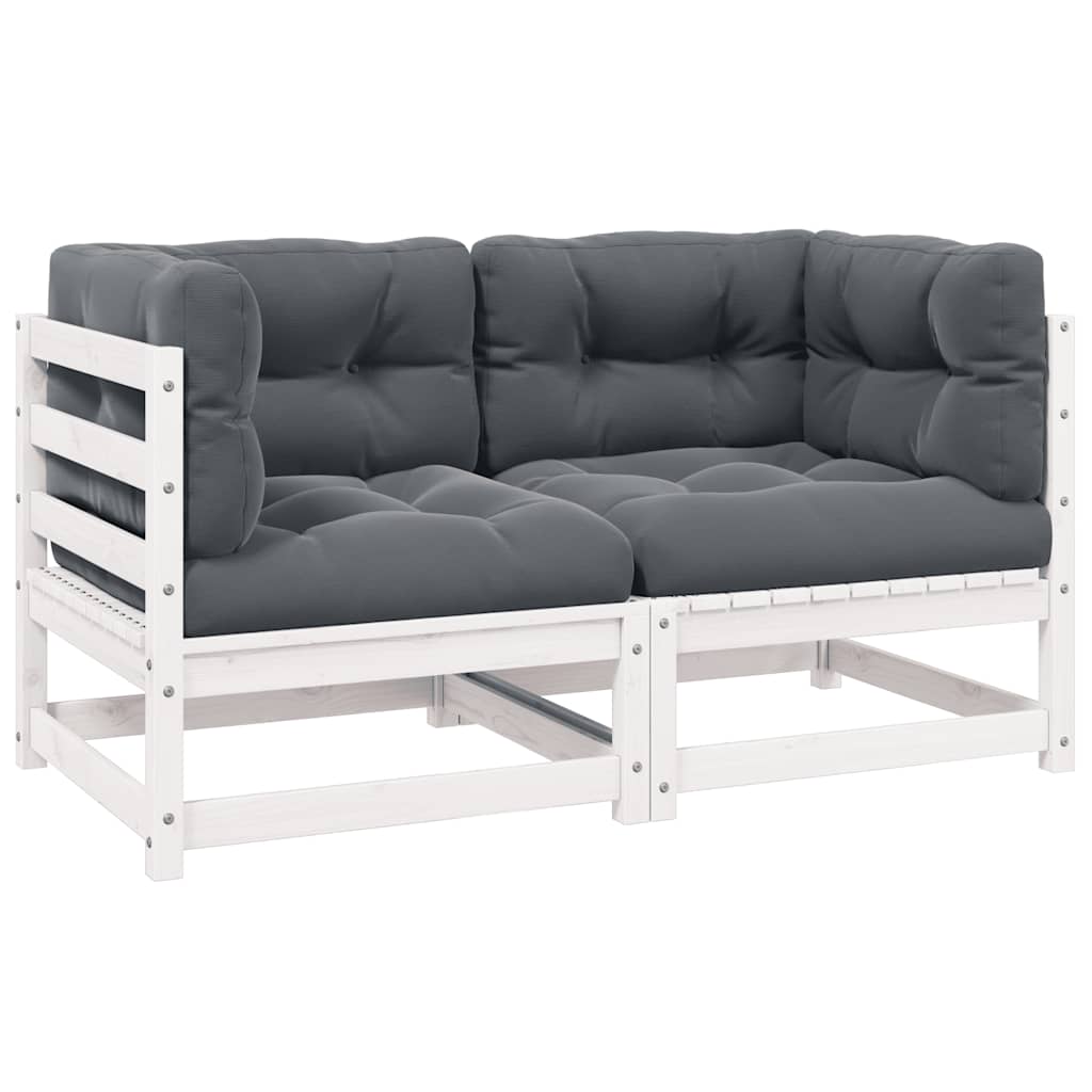 3 Piece Garden Lounge Set With Cushions Solid Pinewood