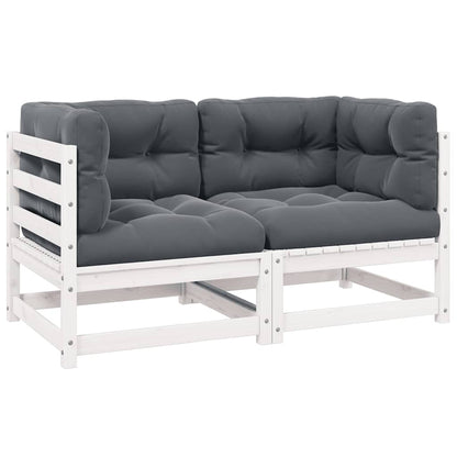 3 Piece Garden Lounge Set With Cushions Solid Pinewood
