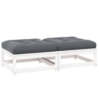 3 Piece Garden Lounge Set With Cushions Solid Pinewood