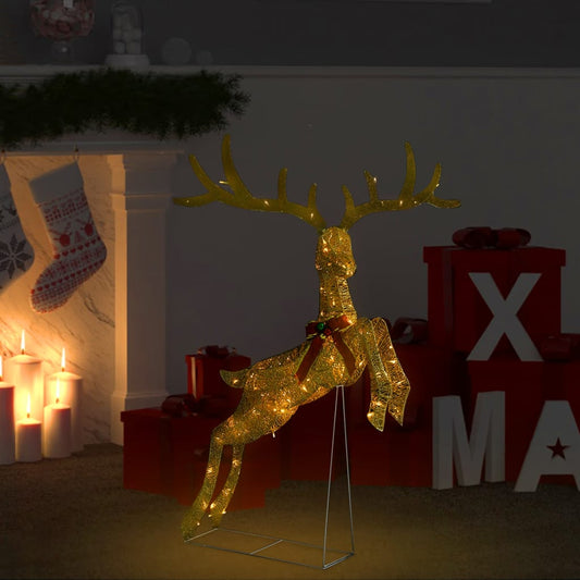 Flying Reindeer Christmas Decoration 120 Leds Warm White