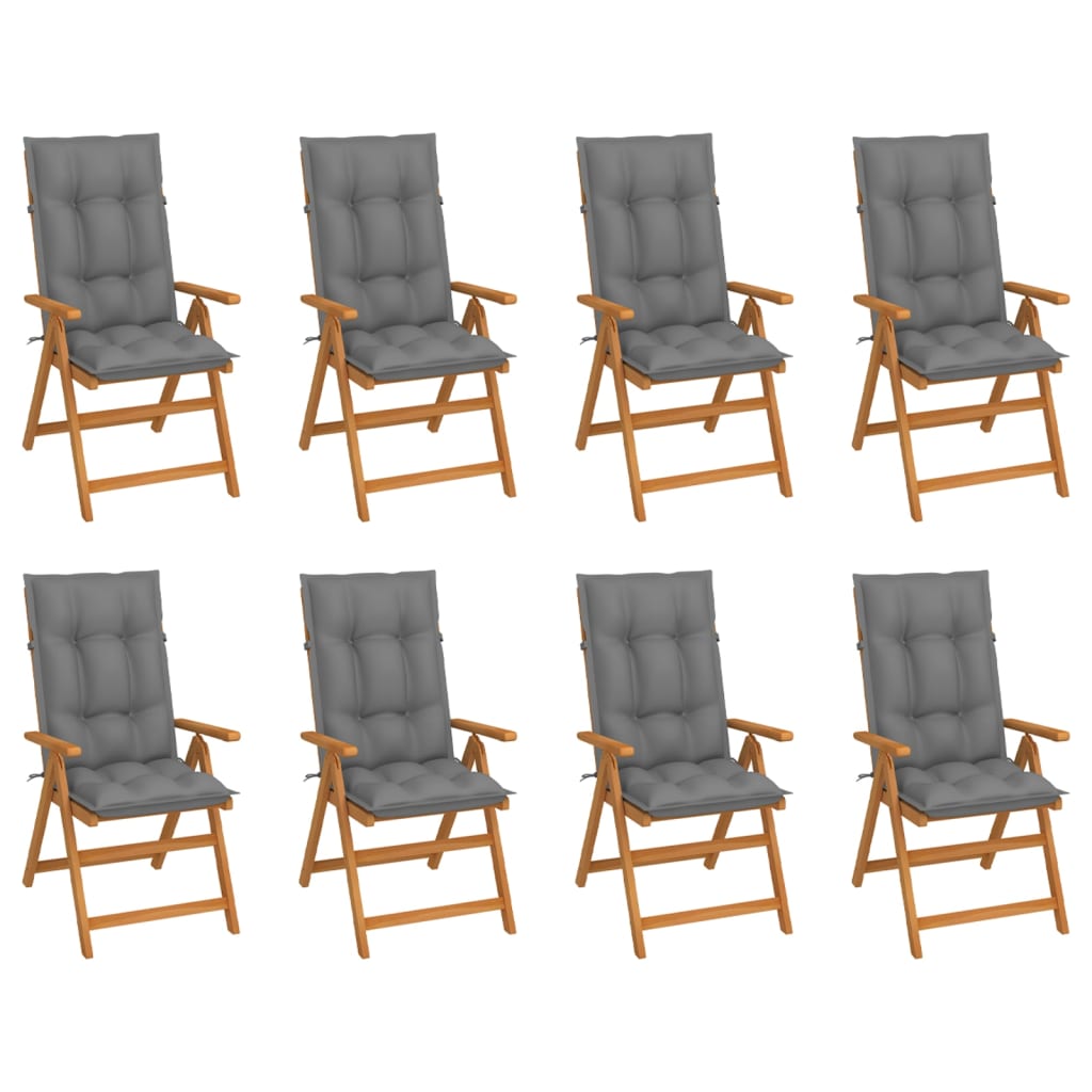 Garden Chairs 6 Pcs With Cushions Solid Teak Wood