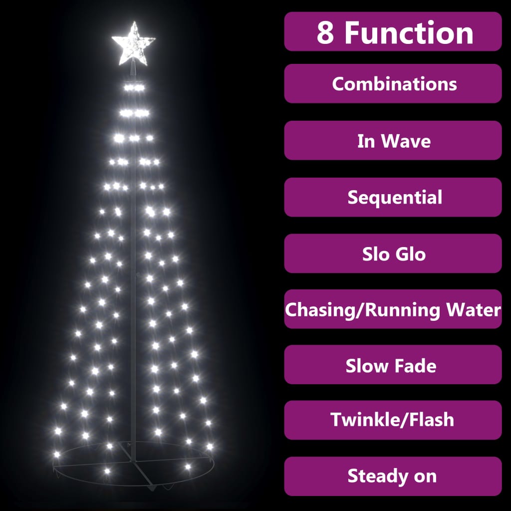 Christmas Cone Tree 100 Leds Decoration 70X180 Cm