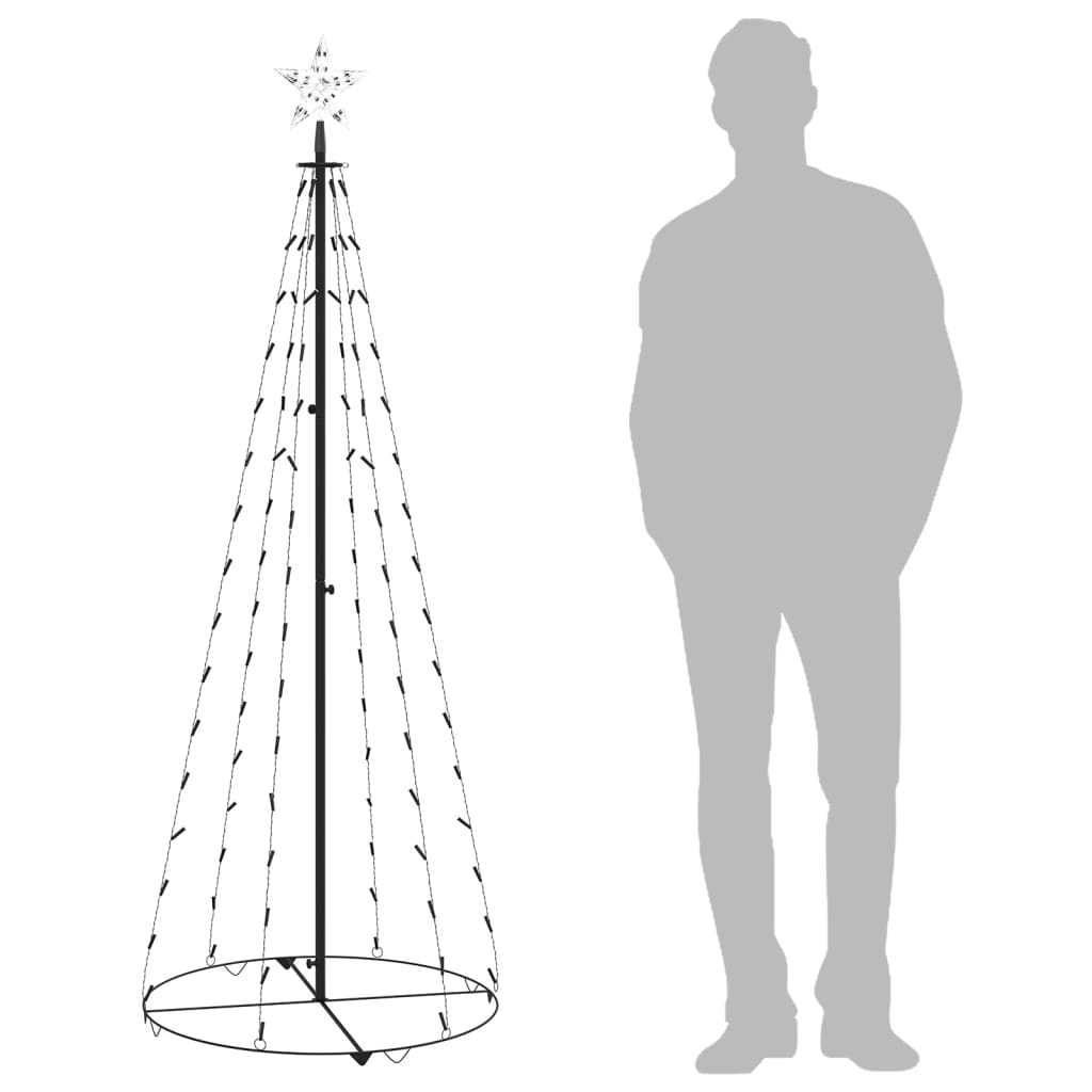 Christmas Cone Tree 100 Leds Decoration 70X180 Cm