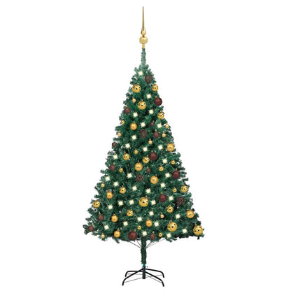 Artificial Pre-Lit Christmas Tree With Ball Set