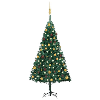Artificial Pre-Lit Christmas Tree With Ball Set