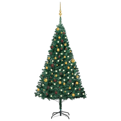 Artificial Pre-Lit Christmas Tree With Ball Set