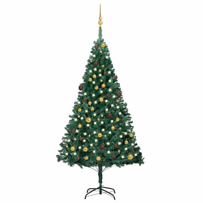 Artificial Pre-Lit Christmas Tree With Ball Set
