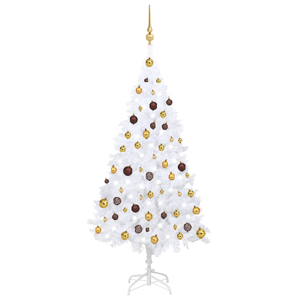 Artificial Pre-Lit Christmas Tree With Ball Set