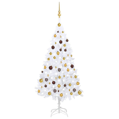 Artificial Pre-Lit Christmas Tree With Ball Set