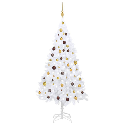 Artificial Pre-Lit Christmas Tree With Ball Set