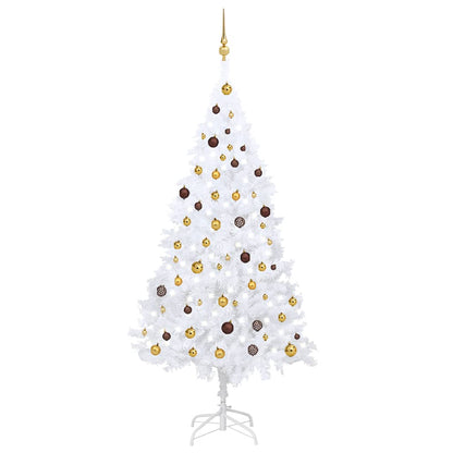 Artificial Pre-Lit Christmas Tree With Ball Set