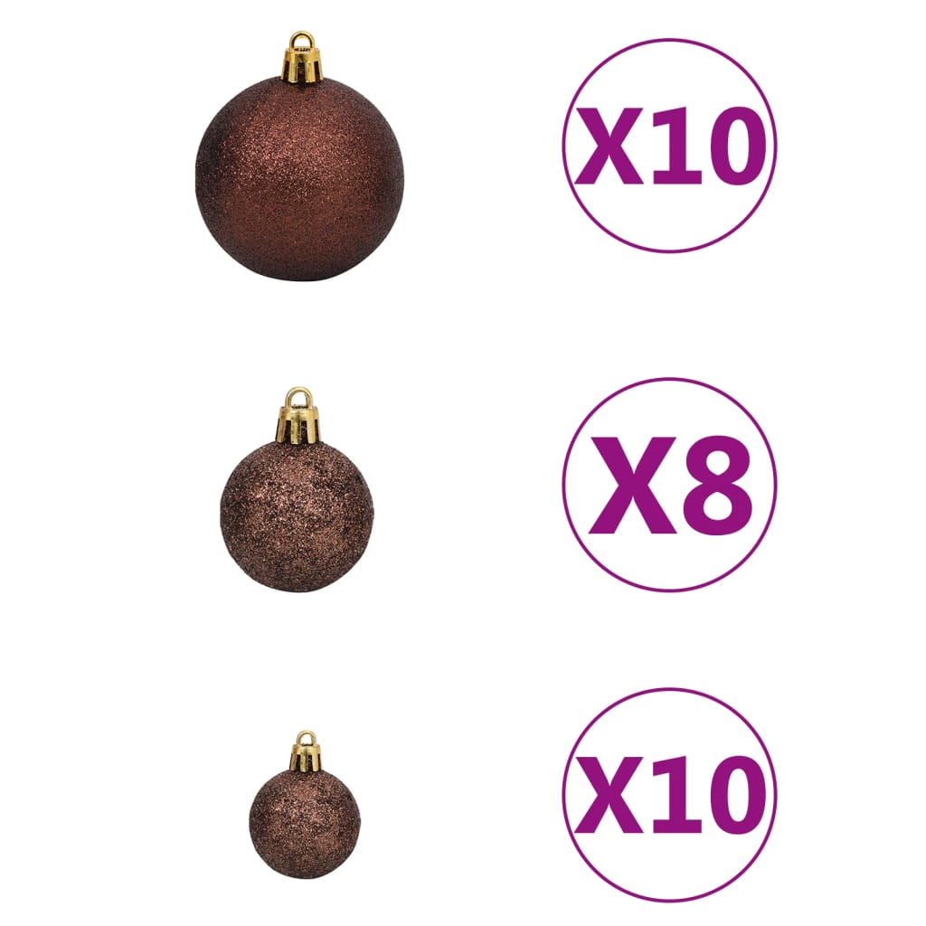 Artificial Pre-Lit Christmas Tree With Ball Set