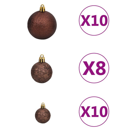 Artificial Pre-Lit Christmas Tree With Ball Set
