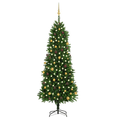 Artificial Pre-Lit Christmas Tree With Ball Set 150 Cm Green
