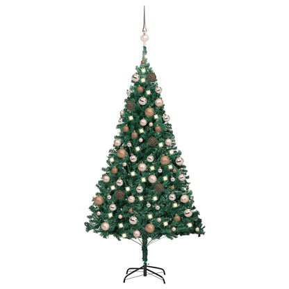 Artificial Pre-Lit Christmas Tree With Ball Set