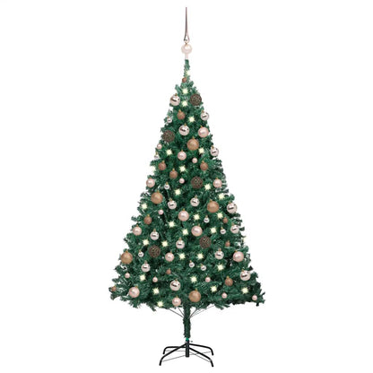 Artificial Pre-Lit Christmas Tree With Ball Set