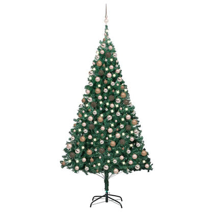Artificial Pre-Lit Christmas Tree With Ball Set
