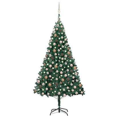 Artificial Pre-Lit Christmas Tree With Ball Set