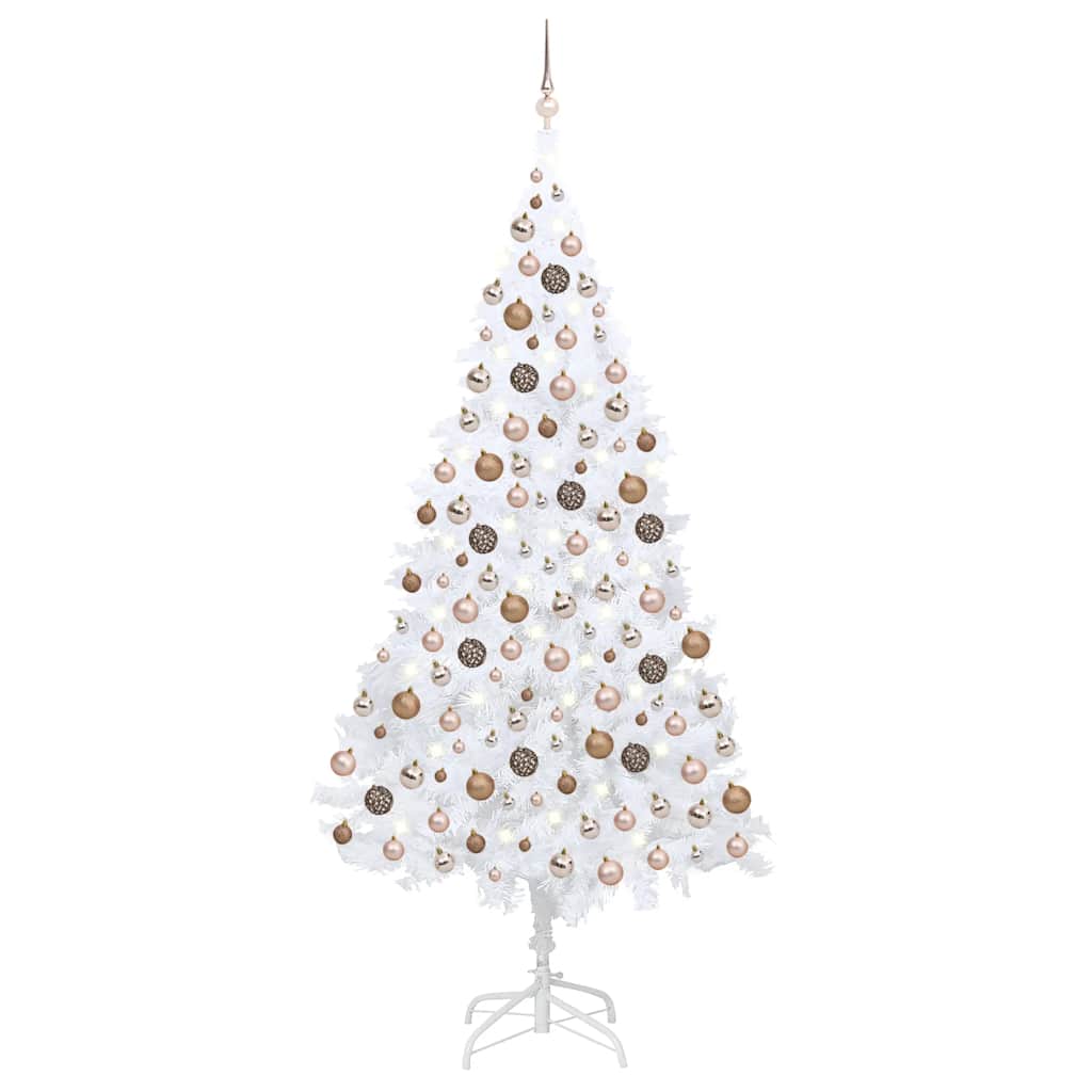 Artificial Pre-Lit Christmas Tree With Ball Set