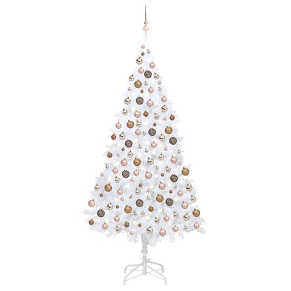 Artificial Pre-Lit Christmas Tree With Ball Set