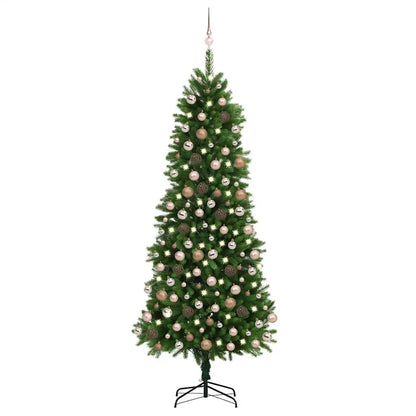 Artificial Pre-Lit Christmas Tree With Ball Set 150 Cm Green