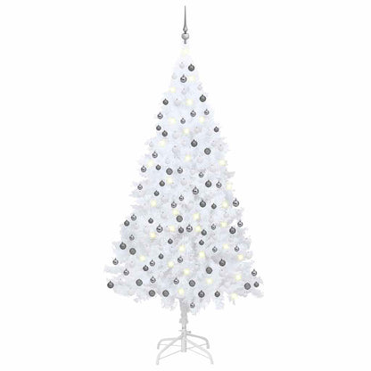 Artificial Pre-Lit Christmas Tree With Ball Set