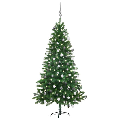 Artificial Pre-Lit Christmas Tree With Ball Set 150 Cm Green