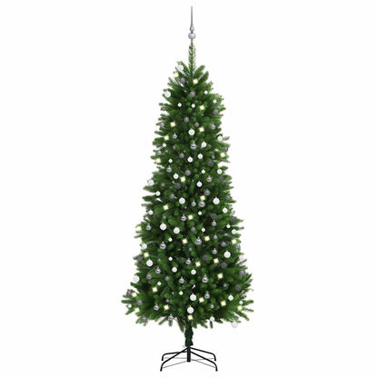 Artificial Pre-Lit Christmas Tree With Ball Set 150 Cm Green