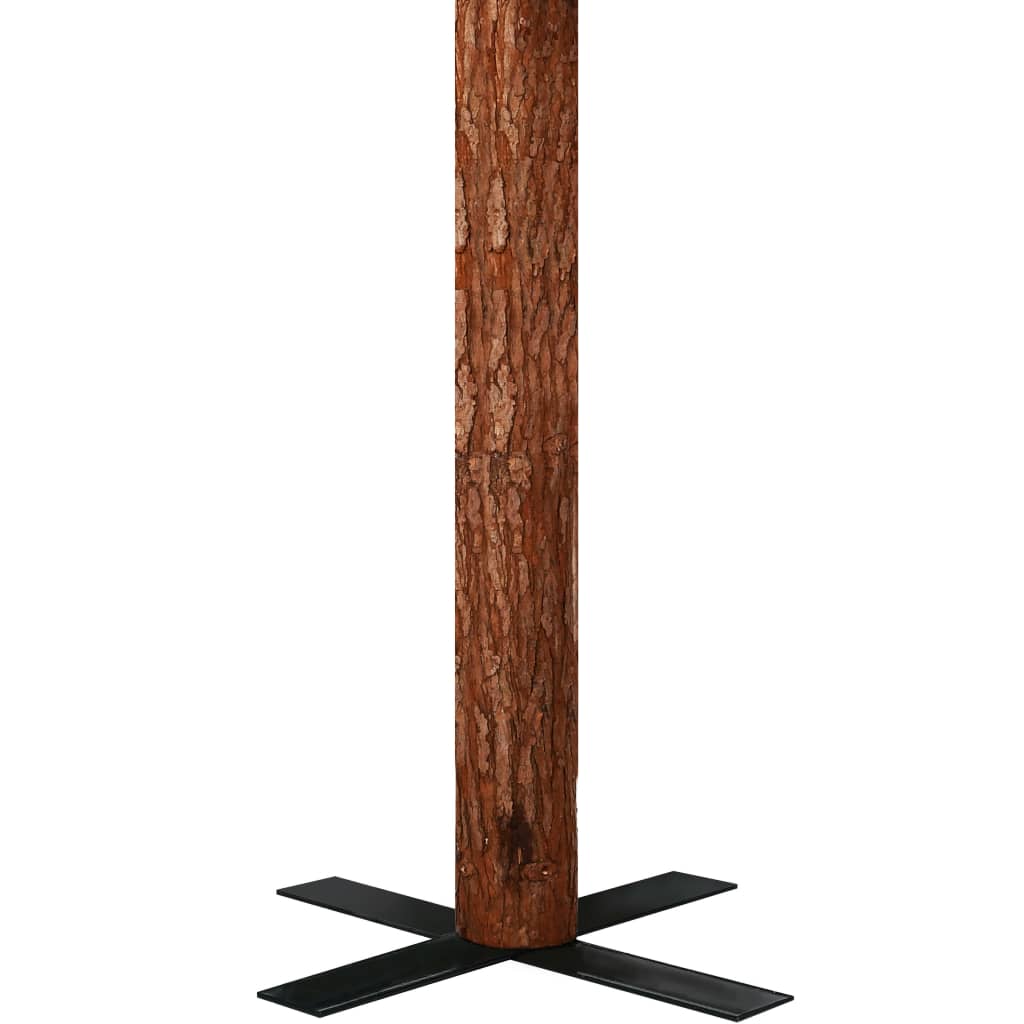 Slim Pre-Lit Christmas Tree With Real Wood&White Snow Green 180 Cm