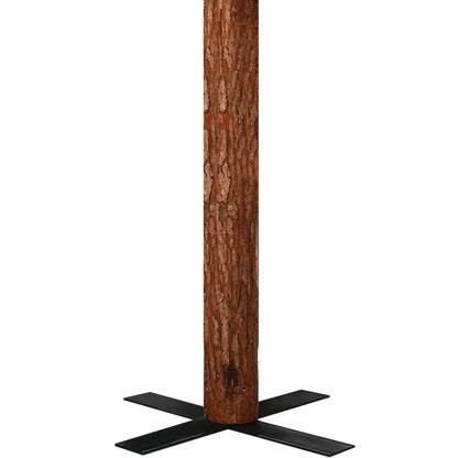 Slim Pre-Lit Christmas Tree With Real Wood&White Snow Green 180 Cm