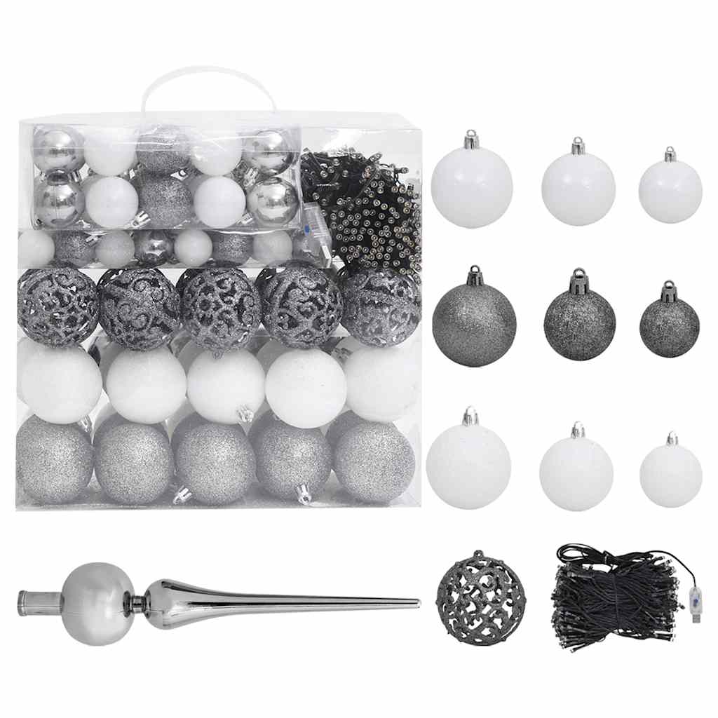 Artificial Pre-Lit Christmas Tree With Ball Set Leds 400 Cm