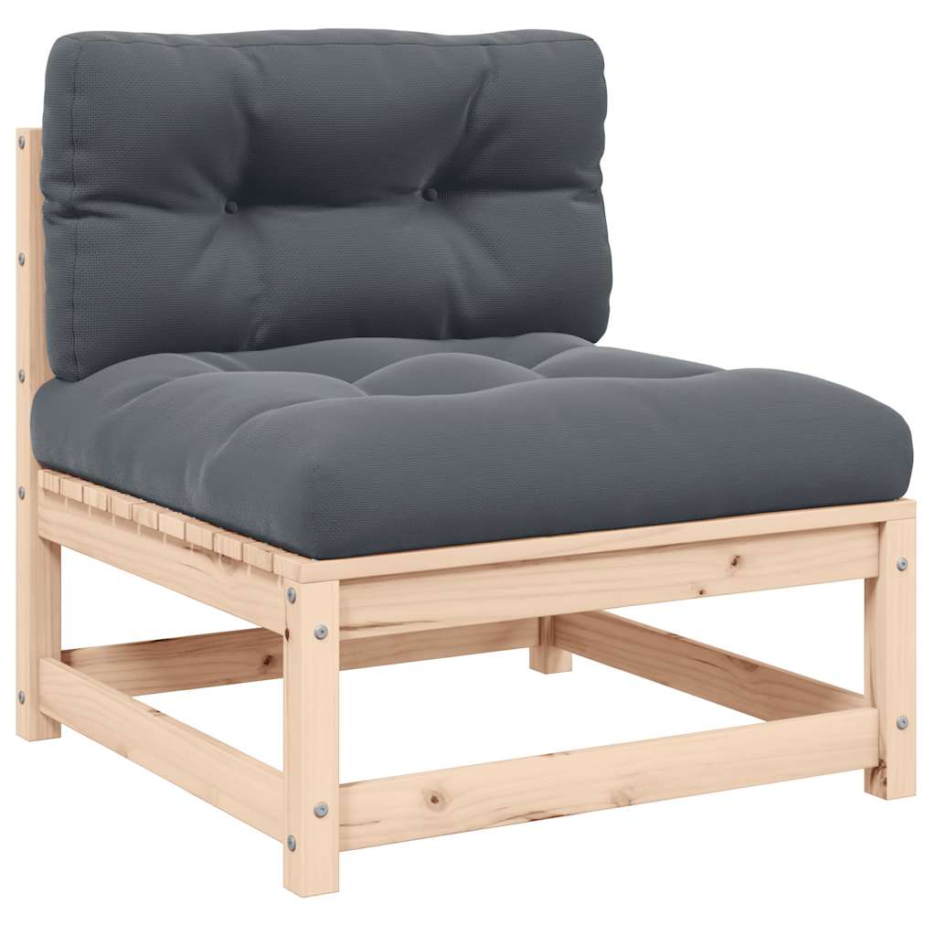 3 Piece Garden Lounge Set With Cushions Solid Pinewood