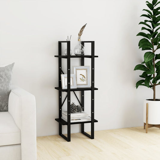 3-Tier Book Cabinet 40X30X Solid Pine