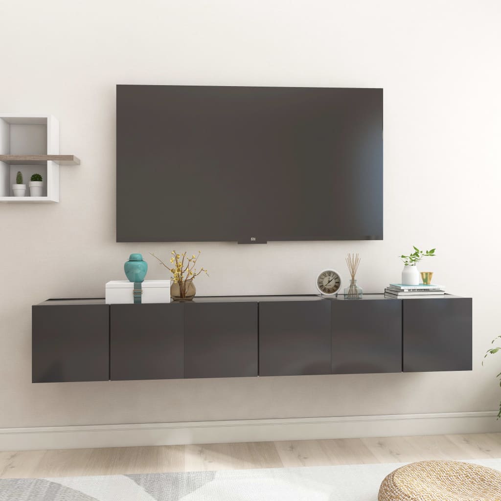 Hanging Tv Cabinets 3 Pcs 60X30X30 Cm
